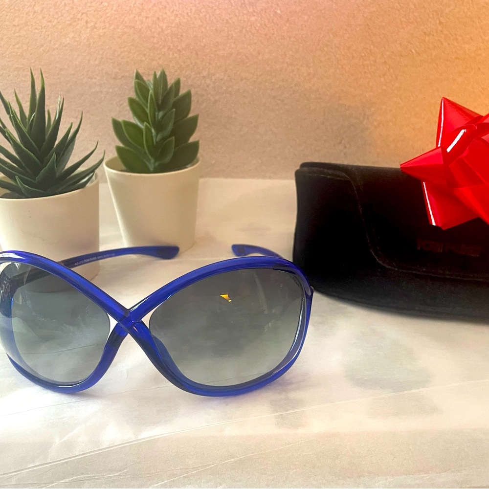 Tom Ford Whitney Royal Blue and Silver Sunglasses